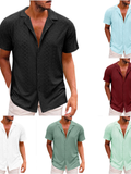 👔 Men’s Knit Button-Up Polo Shirt