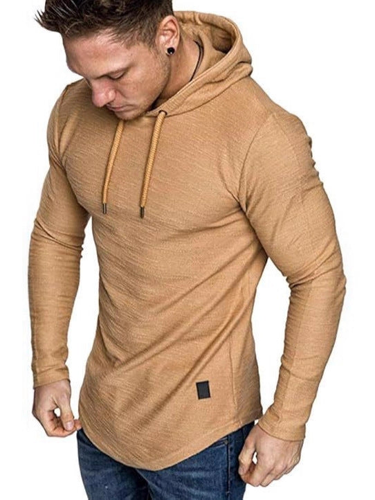 Men's hooded fleece long-sleeved athletic sweatshirt