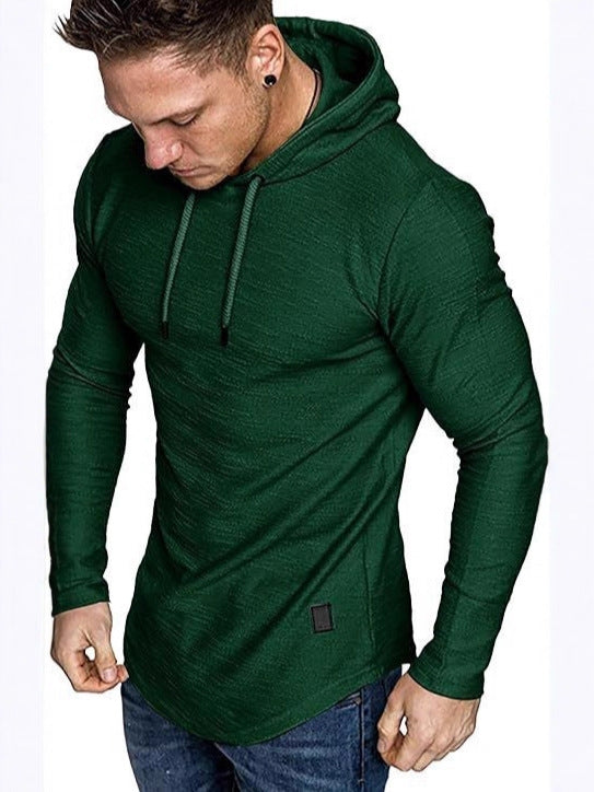 Men's hooded fleece long-sleeved athletic sweatshirt