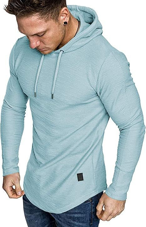 Men's hooded fleece long-sleeved athletic sweatshirt