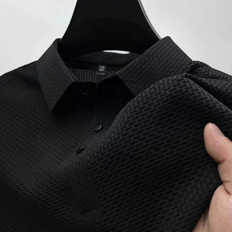 🌟Men's Ice Silk Mesh Polo Shirt ❄️🧵👕